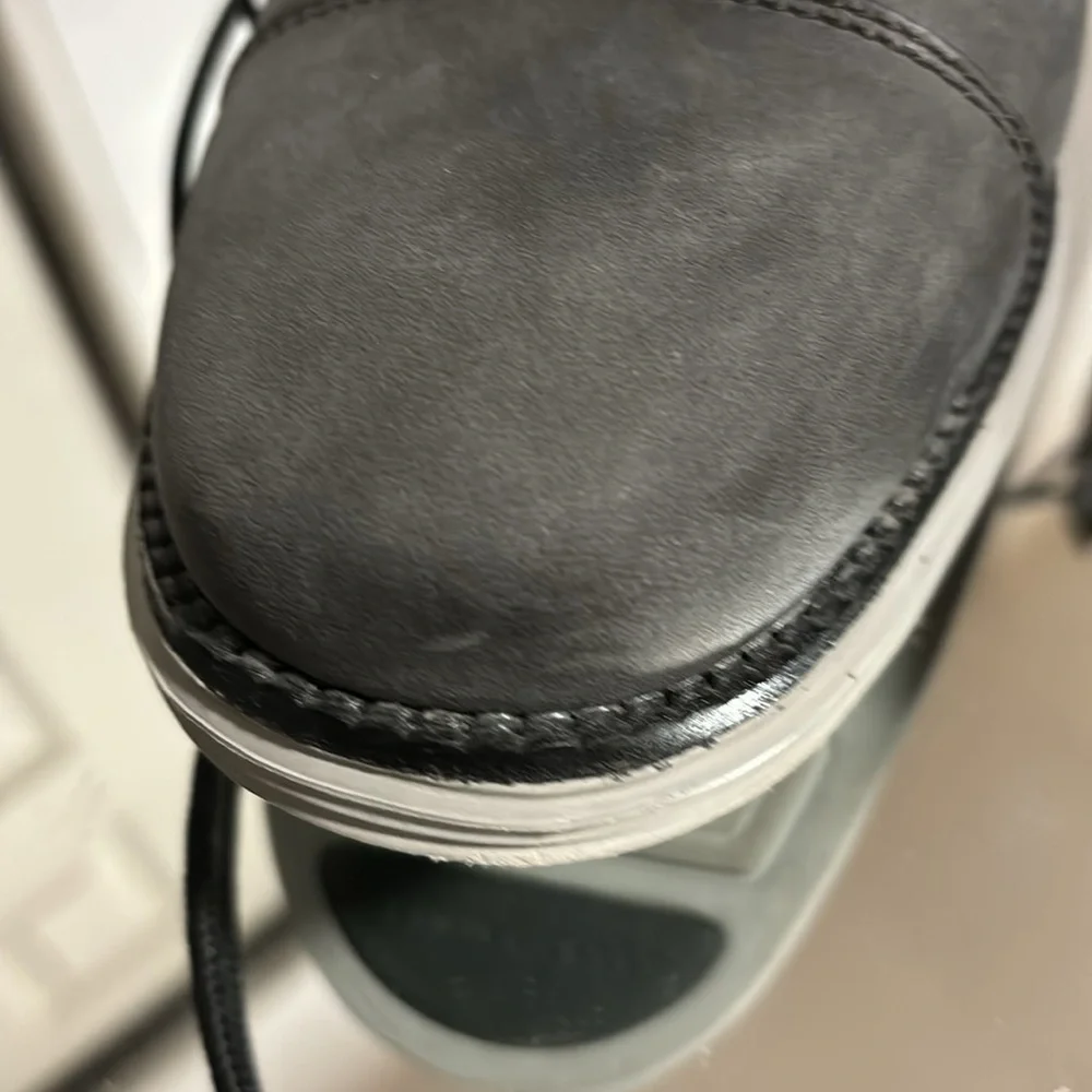 Cole Haan Lunargrand Boots Men’s 10 M Cap Toe Gray Lace Up Casual Waterproof‎